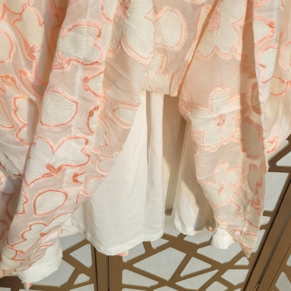 NWOT ELOQUII Neon Pink Floral Cricle Skirt with Pockets - Picture 5 of 11